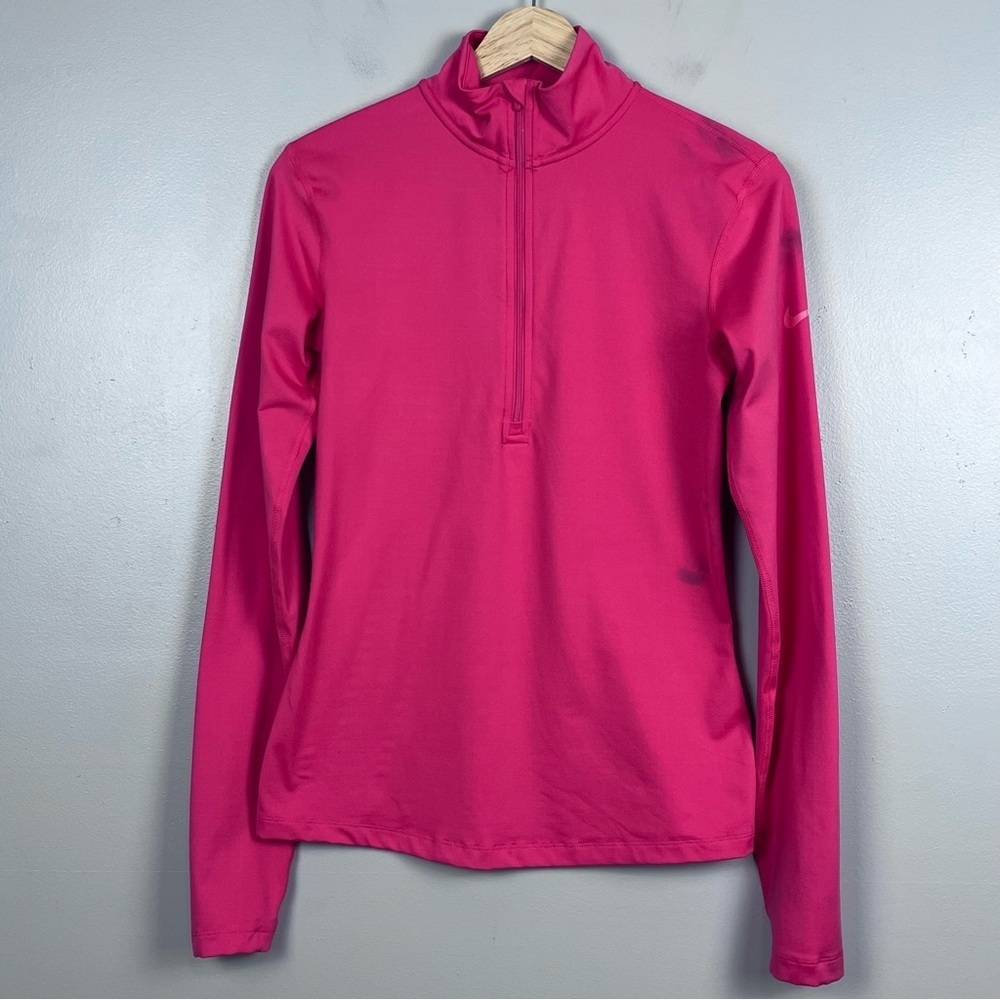 Nike Pro Women's Dri-Fit 1/2 Zip Hyperwarm Performance Top 803145 Size M Running